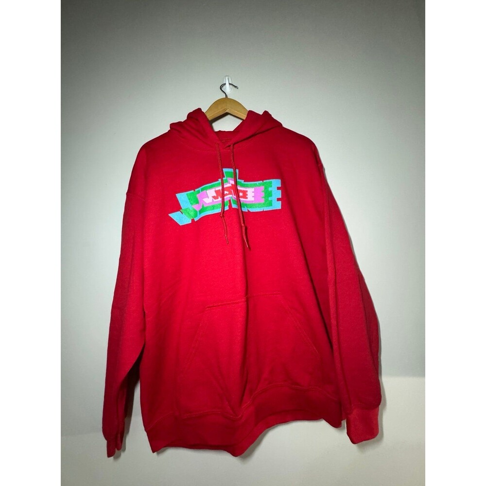 Red Justin Bieber Justice World Tour Large Hoodie